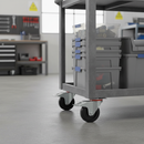 100mm Premium Braked Swivel Plate Castor with Nylon Centre