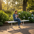 Premium Heavy Duty Outdoor Steel Bench for Parks and Public Spaces - Durable, Comfortable Seating with Galvanised and Powder Coated Finishes