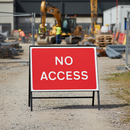 Premium Heavy Duty No Access Sign - 1050x750mm Engineer Grade Retroreflective Metal Sign for Road Safety