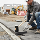 Professional 10lb Rubber Paving Maul with Heavy Duty Hickory Handle for Safe Slab Installation