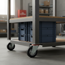 160mm Swivel Bolt Hole Castor with High-Performance Rubber Tyre