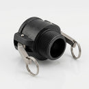 1in Male x 1in Cam Lever Coupler – Polypropylene (view 2)
