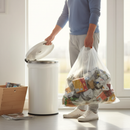 Premium Heavy Duty White Swing Bin Liner 40 Litre - Pack of 500 with Dimensions 325 x 575 x 750mm