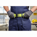 Premium Hi-Vis Yellow Non-Metal Belt with Stretch Fit and Rubber-Coated Buckle for Comfort and Durability