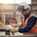 Premium Safety Helmet with Vented Crown and Wheel Ratchet Adjuster