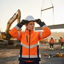 Premium Women's Hi-Vis Shell Jacket with Waterproof Fabric, Two-Way Zip, and Ventilation Features