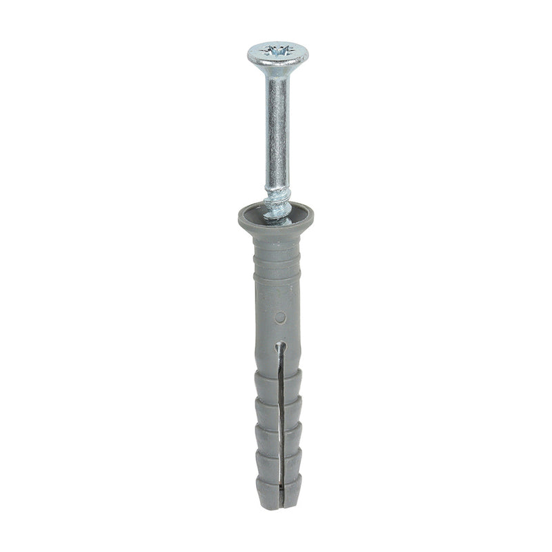 Nylon Hammer Fixing - PZ - Zinc - 6.0 x 40