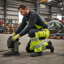 Premium Winter Trousers - Hi-Vis Yellow/Black with Reflective Tape