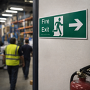 Braille Fire Exit Right Sign – 450mm x 150mm – 1.5mm PVC – Safety Compliance