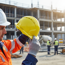 Premium Safety Helmet Mid Peak Slip Ratchet Vented | Yellow