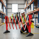 Premium Expanding Barrier System - Compact, Durable, and Versatile for Pedestrian Safety