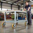 200mm Heavy Duty Swivel Plate Castor with Polyurethane Wheels