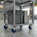 100mm Heavy Duty Braked Swivel Plate Castor with Elastic Nylon Centre