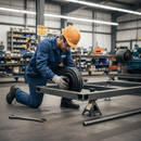 80mm Diameter Premium Wheel with Rubber Tyre and Roller Bearing