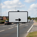 Professional Supplementary Sign for Speed Humps - Customizable Direction and Distance Display