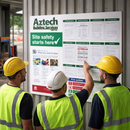 Construction Site Safety Notice Board – 1390mm x 1060mm – Rigid Plastic – Industrial Use