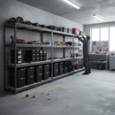 3x Premium Heavy Duty Shelving - 2200mm High - Grey with 12x 37L Storage Boxes