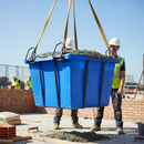 Premium 500L Heavy Duty Crane Lift Mortar Tub with Steel Frame and Folding Handles for Safe Transport