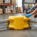 Premium Yellow Plastic 135° External Corner Section for Armco Barriers - Durable, Reflective, Scuff-Resistant Design for Safety