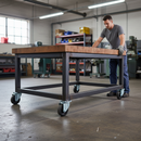 150mm Fixed Plate Castor Cast Iron Centre with Rubber Tyre