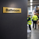 Engraved Bathroom Door Signs – Aluminium & Brass Effect – Professional Signage – Commercial Use