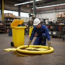 Premium Chemical Spill Kit - Yellow Wheelie Bin - 120L Capacity