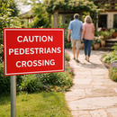 Caution Pedestrians Crossing Signs – 1mm Rigid Plastic & Aluminium – Indoor/Outdoor Use