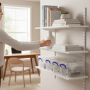 Premium Twin Slot Wall Mounted Shelving - 900mm Wide - White Melamine
