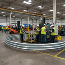Premium Curved Impact Barrier Beam - 3.2m Length with Custom Radius for Safety Applications