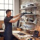 Premium Twin Slot Wall Mounted Shelving - 900mm Wide - Heavy Duty Melamine