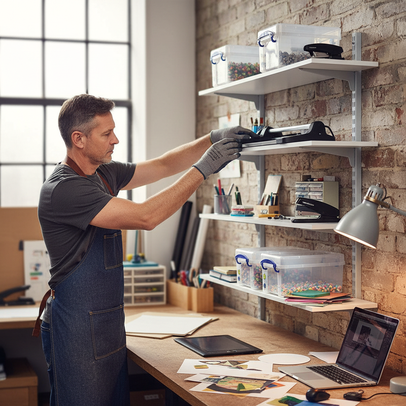 Premium Twin Slot Wall Mounted Shelving - 900mm Wide - Heavy Duty Melamine