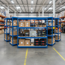 Heavy Duty Industrial Shelving - 1677mm High - 400kg Capacity - Chipboard - Blue