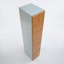Four-Door Timber-Effect Locker with Cam Lock – Steel Frame (view 2)
