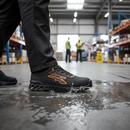Premium Lightweight Safety Trainer with Breathable Nylon Upper, Aluminium Toe Protector, and Slip-Resistant Sole for Logistics Work