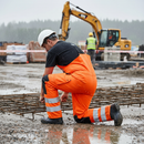 Premium Hi-Vis Waterproof Over-Trousers for Extreme Weather with Adjustable Leg Hems and Durable Reinforcement