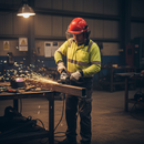 Premium Machinery Helmet with Ear Defenders and Full Face Visor Protection