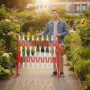 Premium Portable Expanding Trellis Barrier with Strong Steel Construction, Quick Deployment, and Reflective Warning Strips for Hazardous Areas