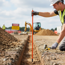 Premium Insulated Line Pin 1000mm with Fibreglass Shaft and Steel Tip for Safe Use Around Live Cables