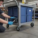 100mm Heavy Duty Braked Swivel Plate Castor Anti-Static