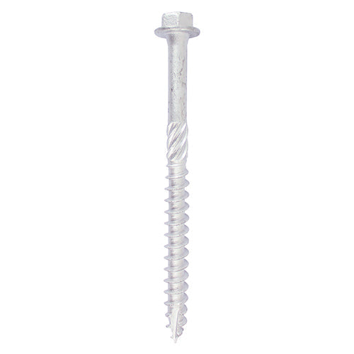Timber Frame Construction & Landscaping Screws - Hex - Exterior - Silver Organic - 6.0 x 40