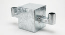 Galvanised Square 4in x 4in Dual Hang Post for 45in Gates (view 2)