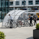Premium 8 Bike Cycle Shelter with Slimline Design and Galvanized Steel Frame for Outdoor Use