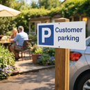 Customer Parking Sign – 1mm Rigid Plastic – Indoor/Outdoor Use