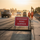 Premium Temporary Road Surface Sign - 1050x750mm with Engineer Grade Reflective Face