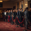Premium Velour Rope Barriers - 38mm Diameter with Customizable Lengths and Colors for Elegant Crowd Control