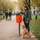 Premium Wall or Post Mounted Doggy Litter Bin 40L with Odor Control and Heavy Duty Design for Easy Waste Disposal