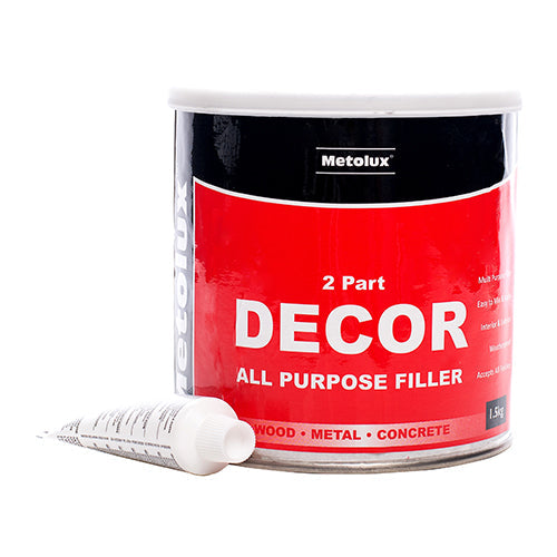 Metolux 2 Part Decor All Purpose Filler - Light Grey - 1.5kg