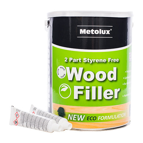 Metolux 2 Part Styrene Free  Wood Filler - White - 3.3L