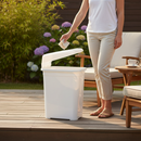 Premium 50L Swing-Top Bin in White - Durable and Elegant Waste Container for Home or Office Use