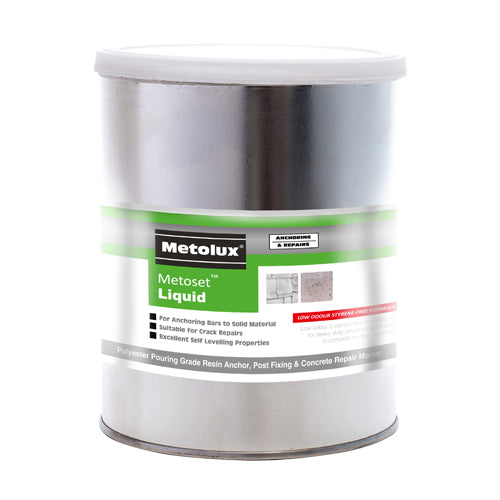 Metolux 2 Part Metoset Liquid Mortar - Grey - 1kg